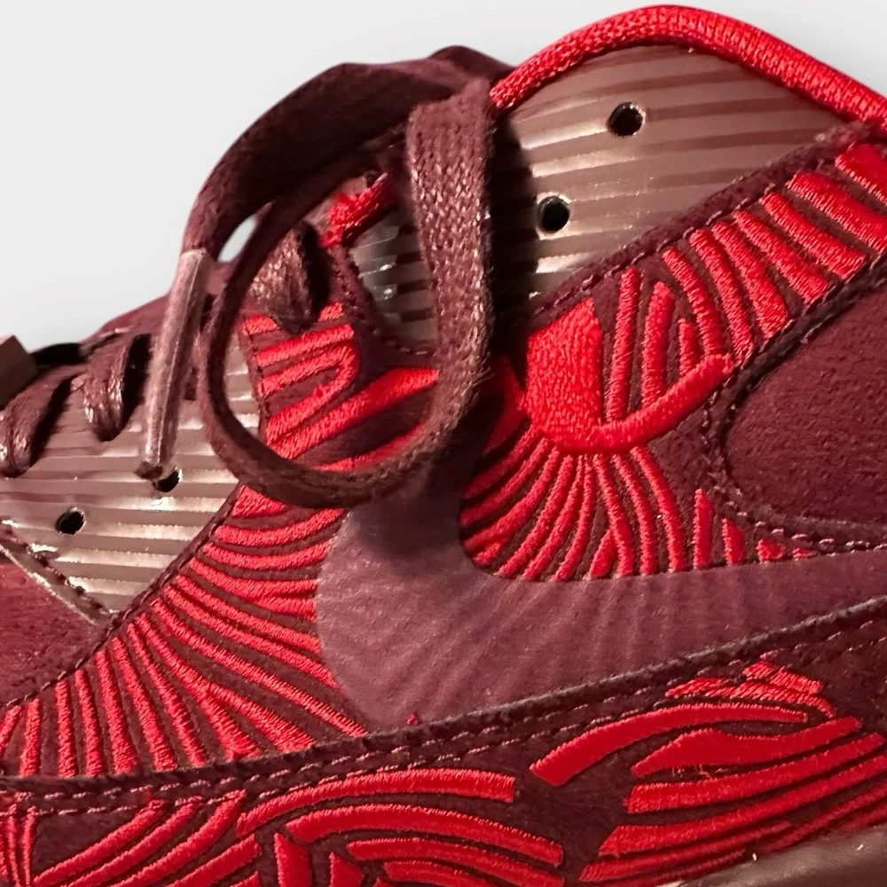 Women’s Red Patterned Athletic Sneakers